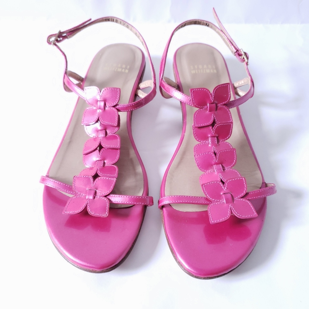 🔥 STUART WEITZMAN Pink Floral Sandal (8.5) 🔥